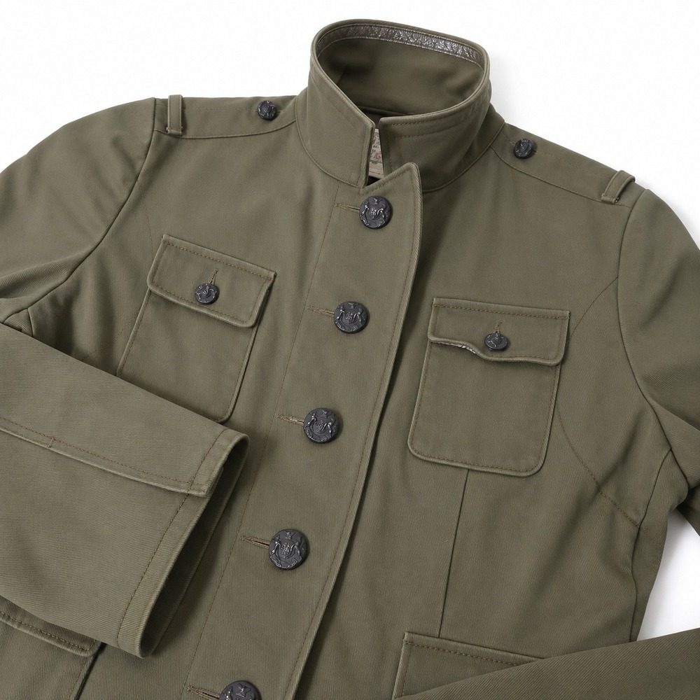 Ralph Lauren Polo Jeans Jacket Women XL Olive Green Military Utility Field